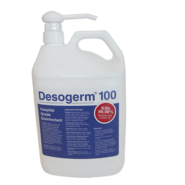 Desogerm 100 5-litre hospital-grade disinfectant jug with pump